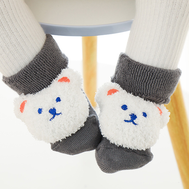 Unisex Baby Socks Non Slip - Thick Coral Fleece Baby Socks Silicone