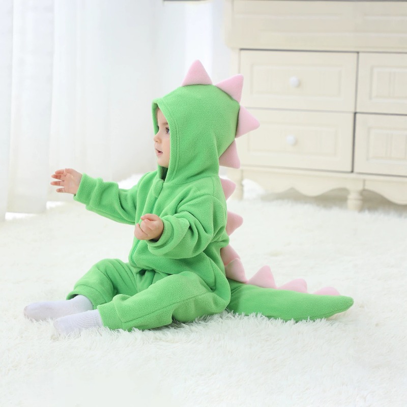 Newborn Baby Green Dinosaur Ro - Cotton Baby Onesies Zipper review and price